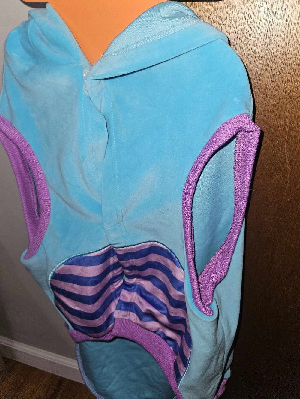 Squishmallows Rorty the Monster Teal & Purple Pet Hoodie Halloween Costume XL